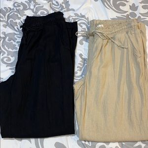 Linen drawstring pants